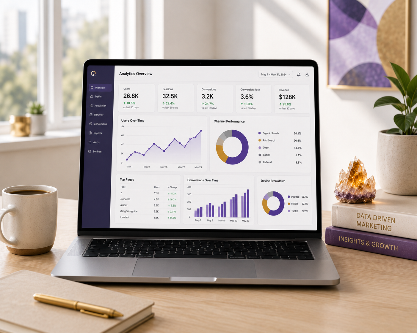 Marketing analytics dashboard